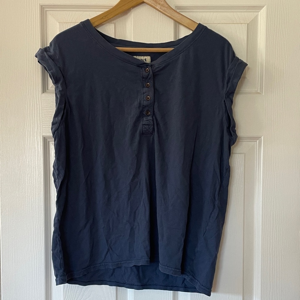 Pact Dark Blue Short Sleeve Women's Tee